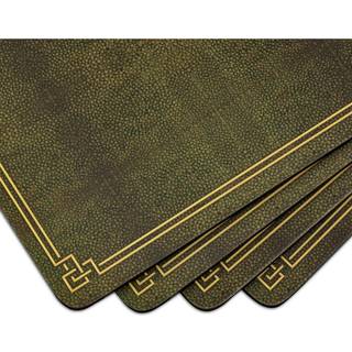 Pimpernel Shagren Leather Collection Placemats | S?t af 4 | Varmebestandige m?tter | Cork-st?ttet bestyrelse | H?rdt placemat s?t til spisebord |