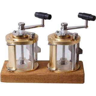 Salt- &amp; peberkværn 1852-Marine Fiskerulle, med holder i teak