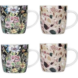 Kitchencraft Kitchencraft Set of 4 Grey Goose Patterned Bone China Mugs