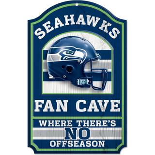 Seattle Seahawks Wood Sign - 11 """" X17 """" Fan Cave Design