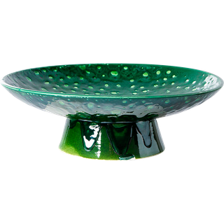 HKliving The Emeralds skål med fod Ø30x10 cm Grøn