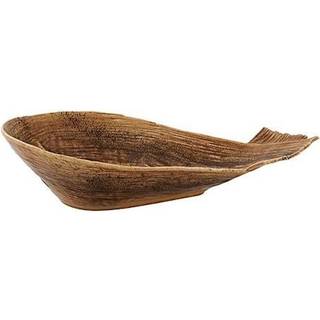 Bordallo Pinheiro Tableware - 'Banana Madeira' fruit bowl in brown earthenware
