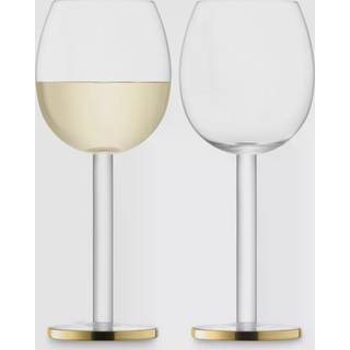 LSA International Glassware - 'Luca' wine glass, set of two in Gold Glass