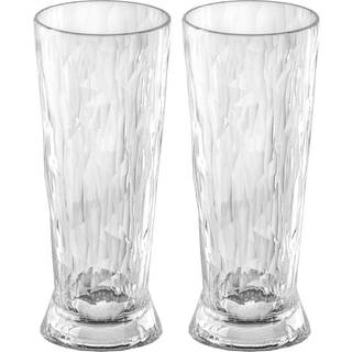 Koziol Club No. 10 ølglas plast 30 cl 2-pak Krystalklar