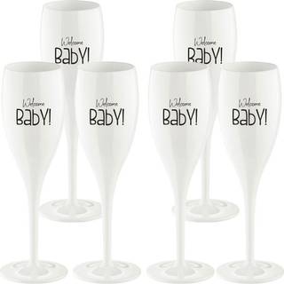 Koziol Cheers champagneglas 10 cl 6-pak Welcome baby