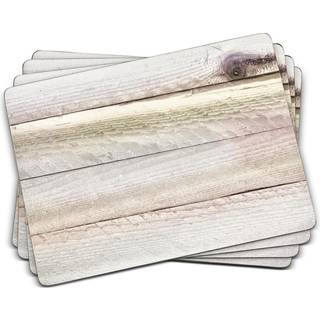 Pimpernel Driftwood Collection Placemats | S?t af 4 | Varmebestandige m?tter | Cork-st?ttet bestyrelse | H?rdt placemat s?t til spisebord | M?l 1