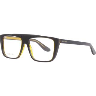 Gucci GG1040O 001 56 Briller Mænd Gul - Shiny Transparent Amber Black - 56mm