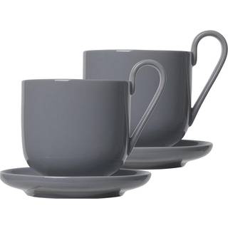 blomus Ro kaffekop med underkop 2-pak Sharkskin