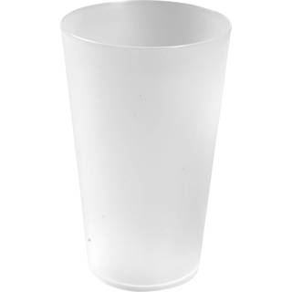 Plastikglas, Flergangsbrug, Hvid, 50 cl, 12 stk.