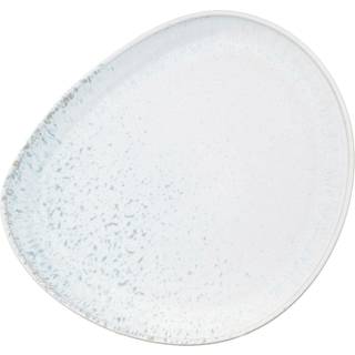 Kiln fad, 30 cm, hvid/grå