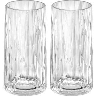 Koziol - Plastik Glas - Superglas Club No. 10 - Transparent - Sæt af 2 stk.