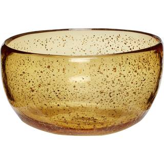 Hübsch Skål glas amber Amber