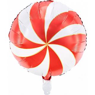 Folieballon Candy rød 45 cm - Genopfyldelig med automatisk lukkesystem til helium & luft