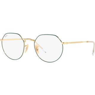 Ray - Ban Unisex RX6465 JACK 3136 Optiske stel Metal Grøn Transparent Geometrisk Normal