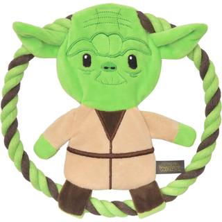 Star Wars til k?ledyr Plush Yoda Rope Frisbee Dog Toy Green Fetch Toys For Dogs Plush Dog Toy Chew Dog Toy Squeaky Dog Toy Officielt licenseret f