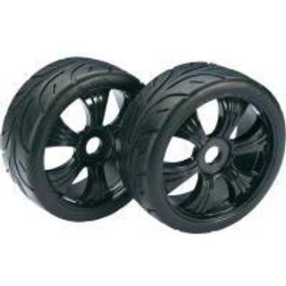 Absima 1:8 Buggy Komplette hjul Street 6 eger Sort 2