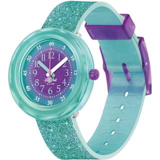 Flik Flak Oceanaxus Quartz Purple Dial Blue Silicone Strap Kids Watch FCSP112