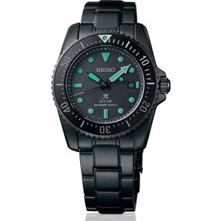 Seiko Prospex Black Series Night Vision 1965 Re-interpretation Solar Limited Edition Black Dial Watch SNE587P1