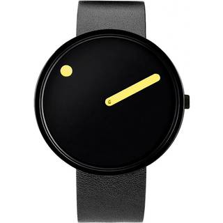 PICTO 43388-SET Unisex Uhr Uhr Black and Yellow 40mm 5ATM