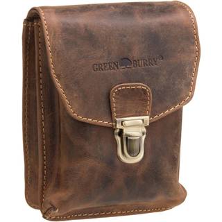 Gürteltasche Leder hoch Steckschloss braun VINTAGE 1754 | Greenburry.de