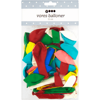 Salling latexballon mix 50-pak - Multifarvet (På lager i butik)