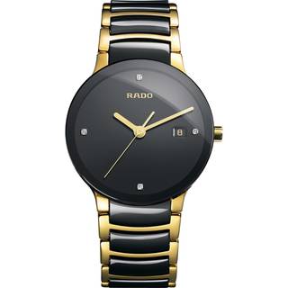 Rado R30929712 Centrix Sort/Gul guldtonet stål Ø38 mm