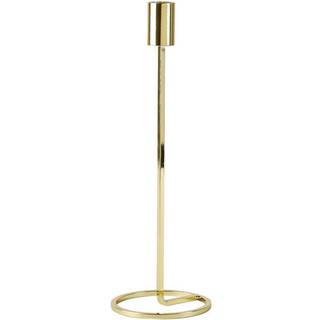 Lysestage 29cm Dia10cm guld Metal