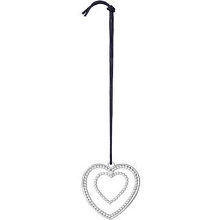 Kuglehjerte, H 7 cm, forsølvet