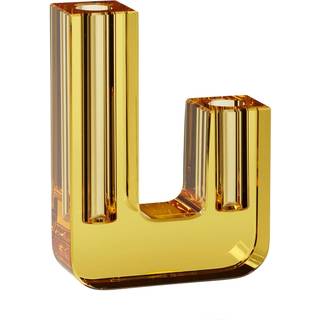 Hübsch Duo vase 16 cm Gul