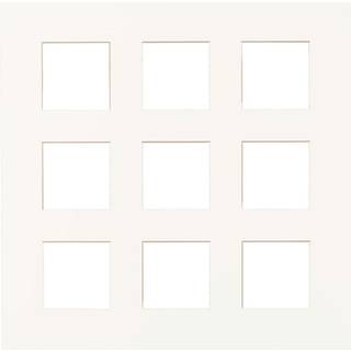 Focus Passepartout 50x50 / Collage 9 pic Polar White - Ramme