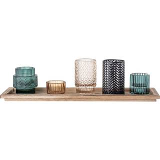 Bloomingville Fyrfadsstage Sæt - Fyrfadsstager Glas Multi - 82047622