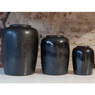 DACORE Vase Ø 15 cm - rosa/sort