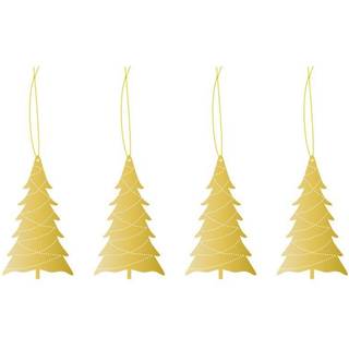 Cooee Design Cooee juleophæng messing 4-pak Tree