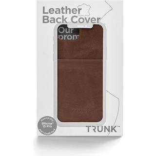 Trunk iPhone 13 Pro Ægte Læder Mobil Cover m. Kortlomme - Brun