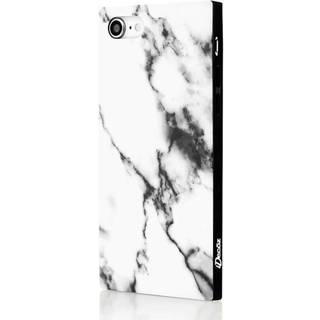 iDecoz Square Case - Marmor (iPhone SE3 /SE2/8/7) - Hvid