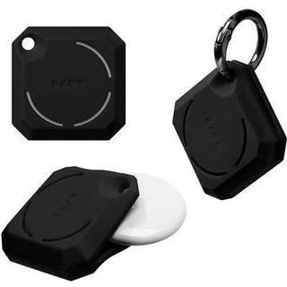 HUEX GEMS AirTag holder med nøglering og velcro - Sort