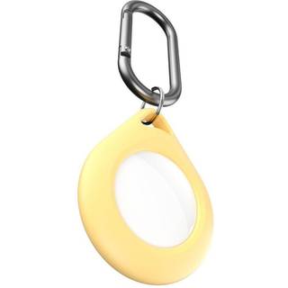 KeyBudz AirTag Nøglering m. Karabinhage - Secure Dock - 2 Pack - Silikone - Gul