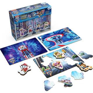 Paw Patrol: Filmen 4-pakken med tr?puslespil til b?rn 24-delt puslespil med udskiftelige figurer til b?rnehaver i alderen 3 og op