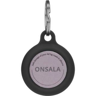 Onsala silikoneholder med nøglering (AirTag) - Lyserød