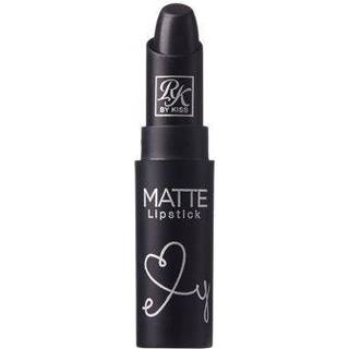 Ruby Kisses Lipstick Black Color Matte Finish Langvarig meget pigmenteret glat Anvend fuld d?kning Lip Color Makeup (Blackism)