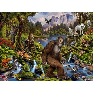 SunSout Inc - King of the Forest - 1000 PC Jigsaw -puslespil af kunstner: Eva Nikolskaya - F?rdig st?rrelse 20 """" X 27 """" - MPN# 70804