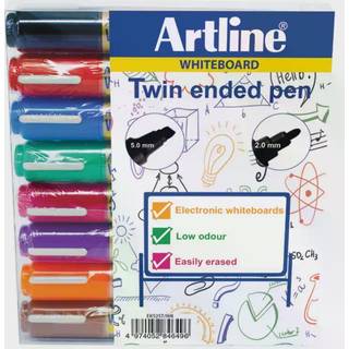 Artline Whiteboard Marker 525T 2-i-1 8-sæt