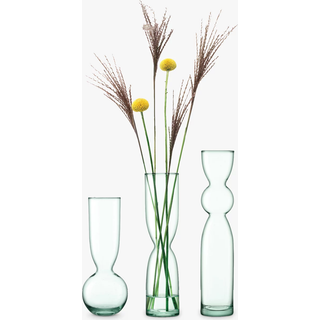 LSA International Vases - 'Canopy' trio vase set in Clear Glass