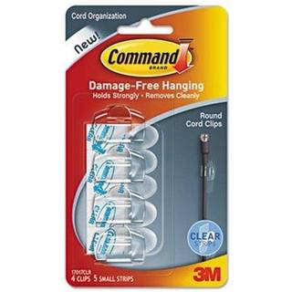 Kommando 17017CLR Round Cord Clip Plastic Clear Clear
