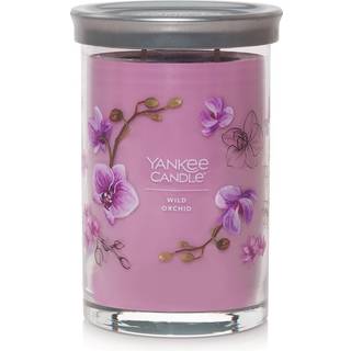 Yankee Candle Wild Orchid Duftende signaturkollektion 20 oz stor tumbler 2-wick soja stearinlys med over 60 timers forbr?ndingstid ideel til boli