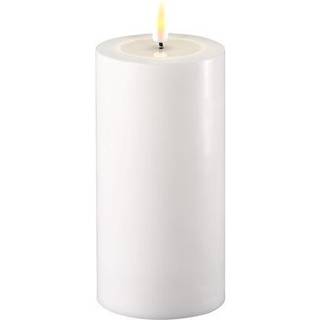 Deluxe Homeart Oliven grøn LED Bloklys 7,5x15cm