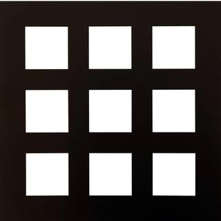 Focus Passepartout 50x50 / Collage 9 pic Black w. black core - Ramme