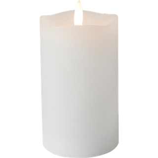 LED Candle Flame 7,5 x 14 cm med timer - Hvid
