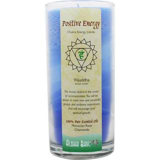 Premium duftende håndlavet Chakra Energy Jar | 11 oz jar stearinlys | Positiv energi Visuddha | Yoga bøn og meditationslys | Lang forbrænding | Æ