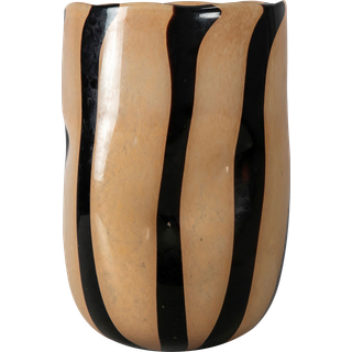 Byon Curt Vase 30 Cm / Beige - Vaser Glas Sort - 5280604901